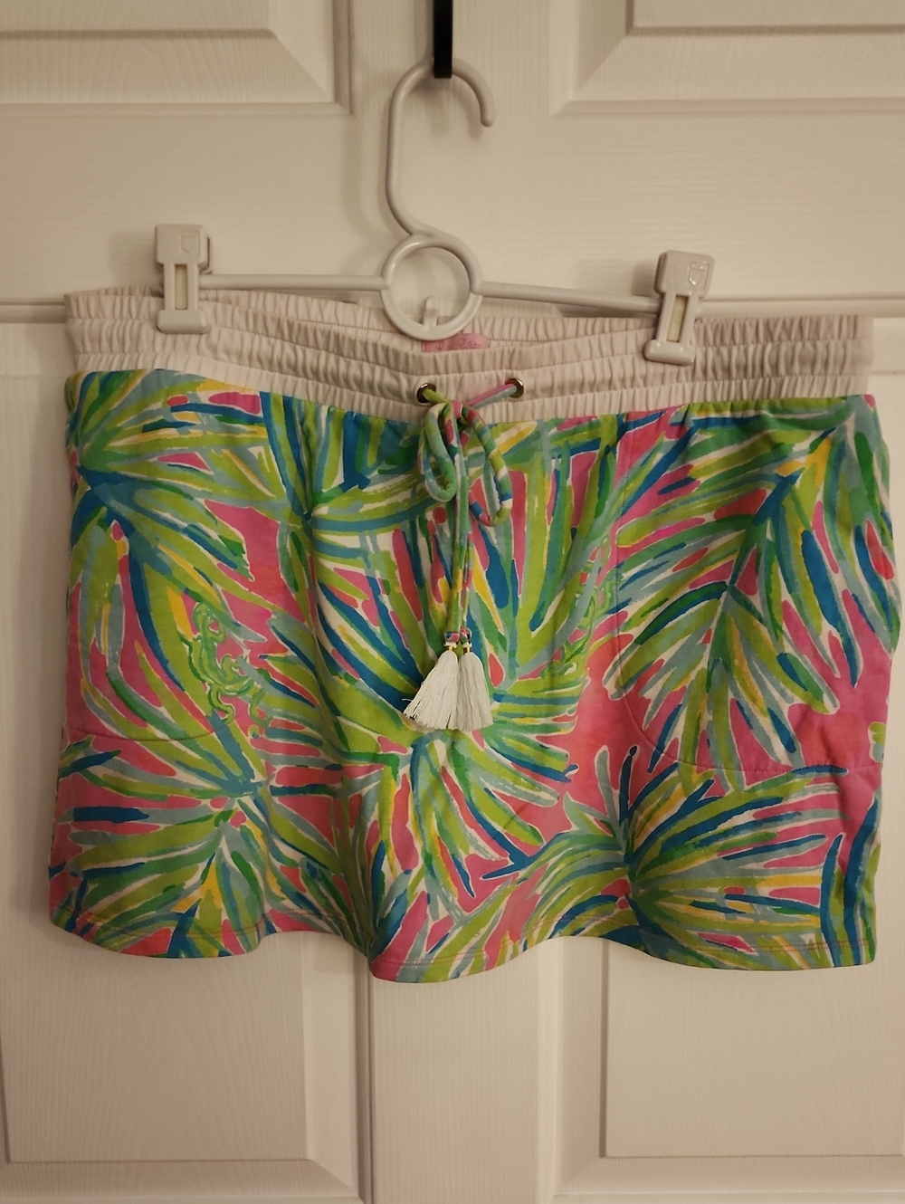 Lilly Pulitzer Zia Tiki Pink Tropical Leaf Mini Skirt
